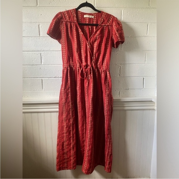 Christy Dawn Hibiscus Zinnia Stripe Dawn Dress M - Picture 4 of 8